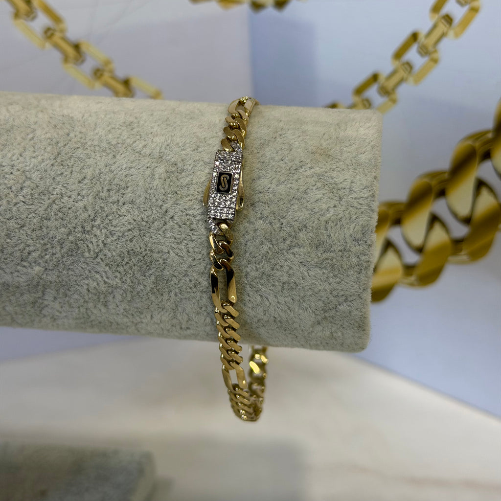 Pulso Fígaro Monaco Chain Oro 10K