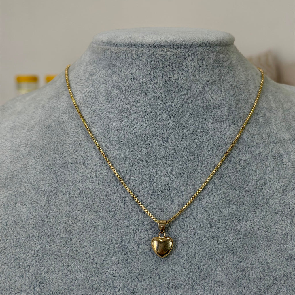 Gargantilla Tejido Especial + Corazón Oro 10K