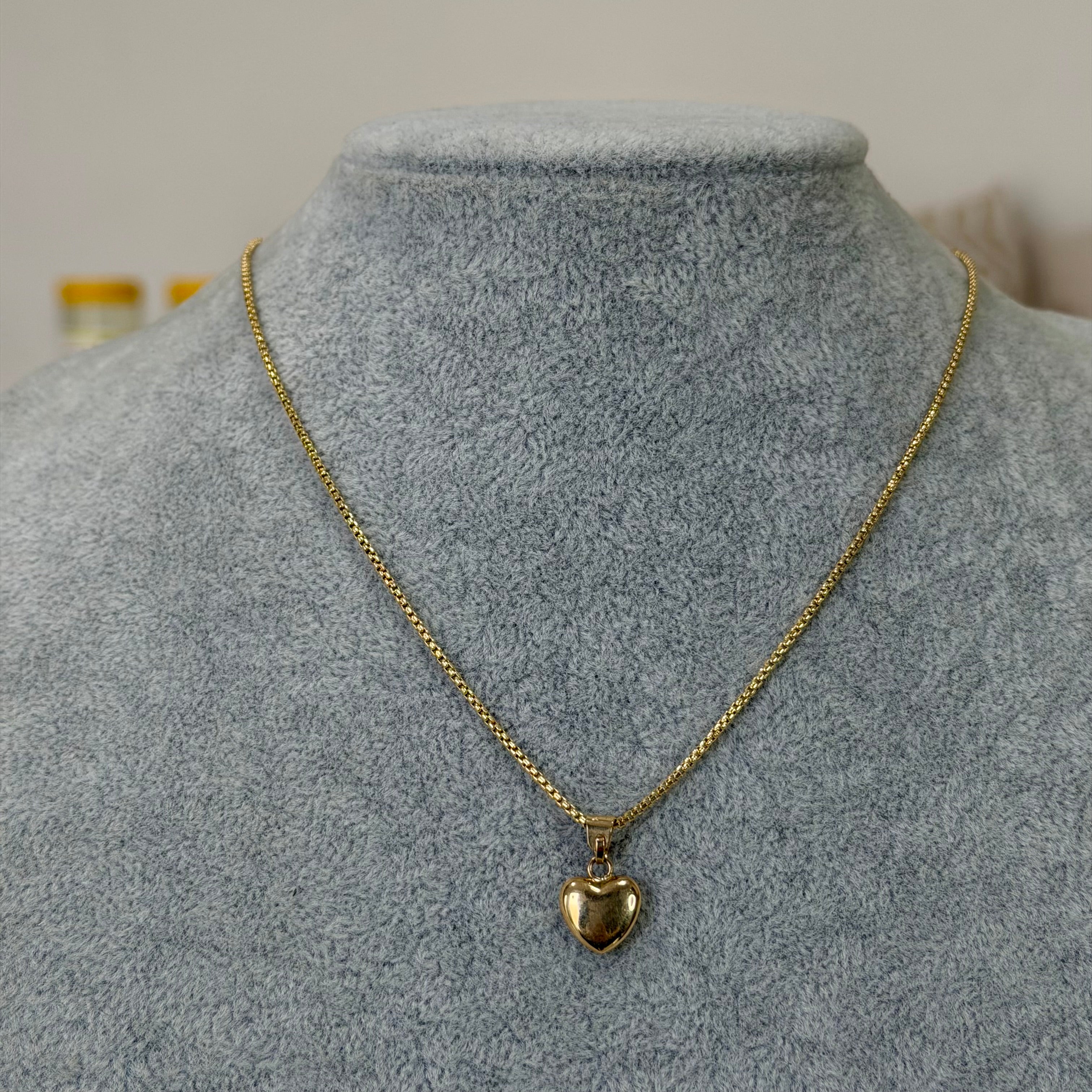 Gargantilla Tejido Especial + Corazón Oro 10K