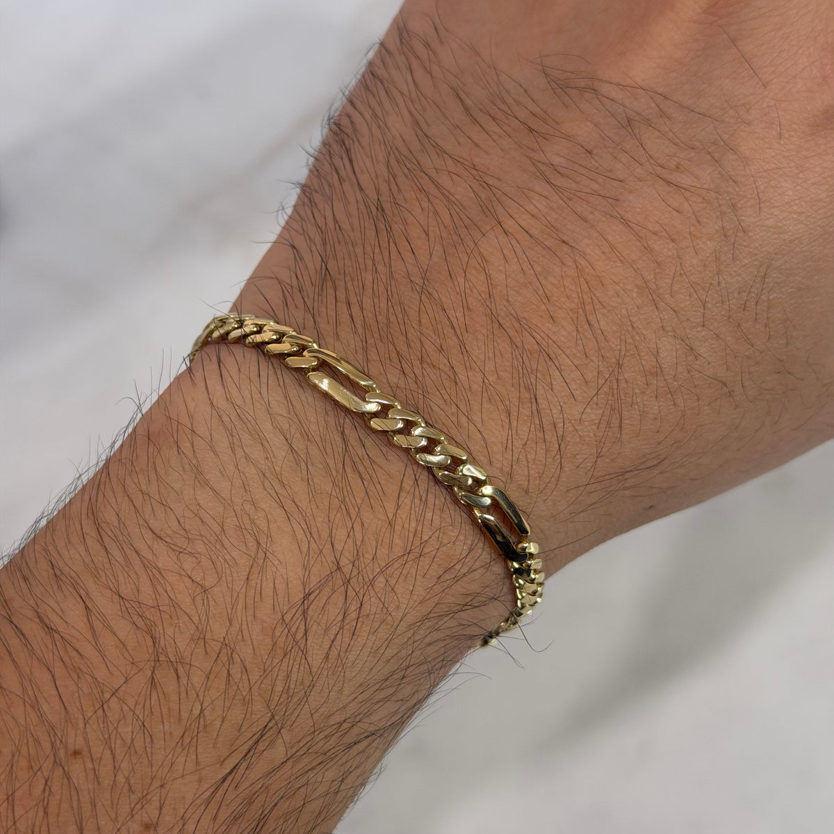 Pulso Fígaro Liso Mónaco Chain Oro 10K
