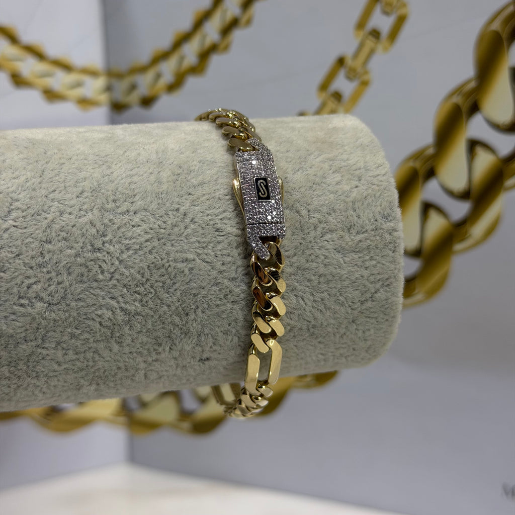 Pulso Fígaro Monaco Chain Oro 10K