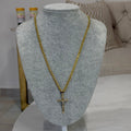 Cadena Chino + Cruz Oro 10K