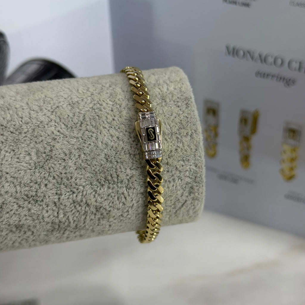 Pulso Classic Swarovski Baguette Oro 10K