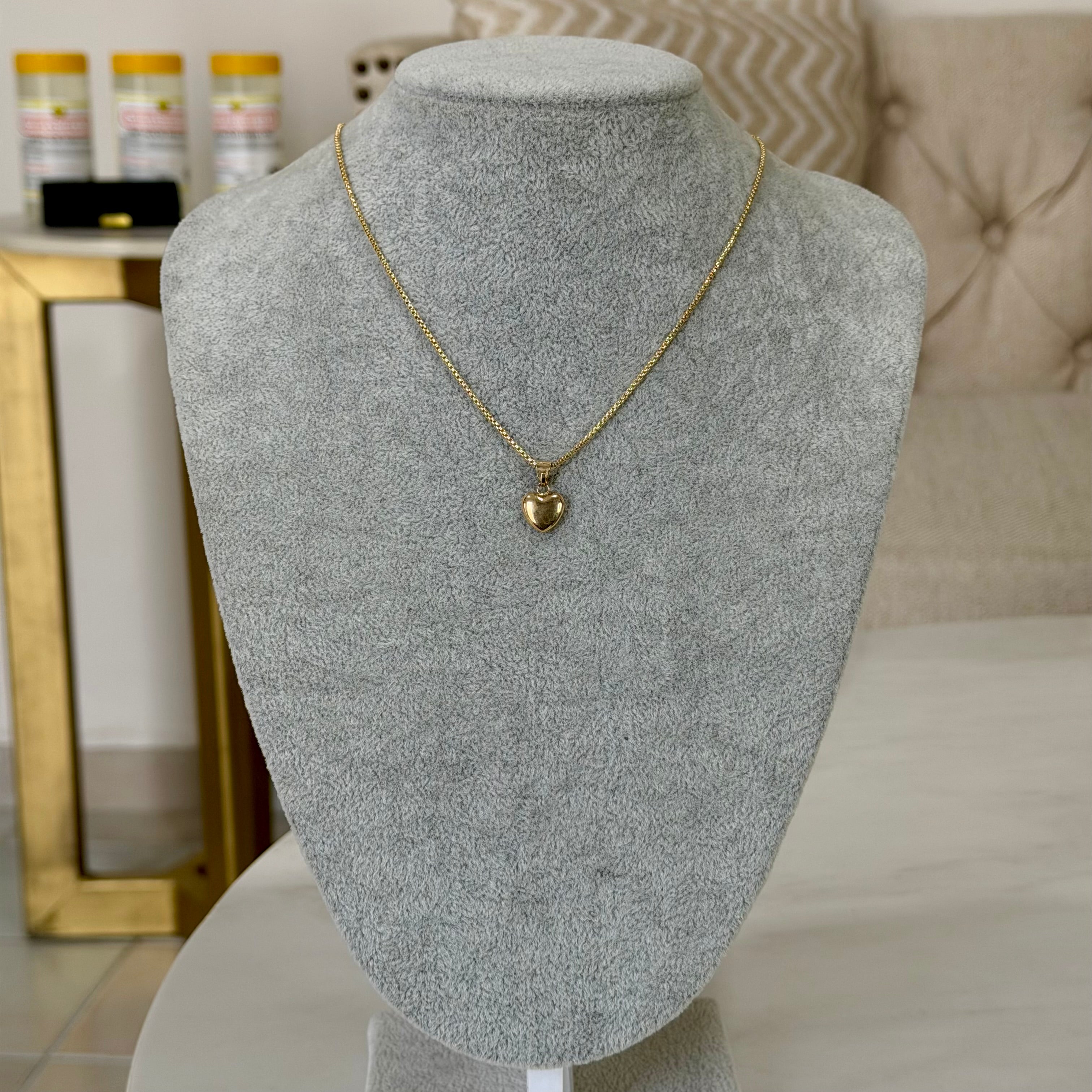 Gargantilla Tejido Especial + Corazón Oro 10K