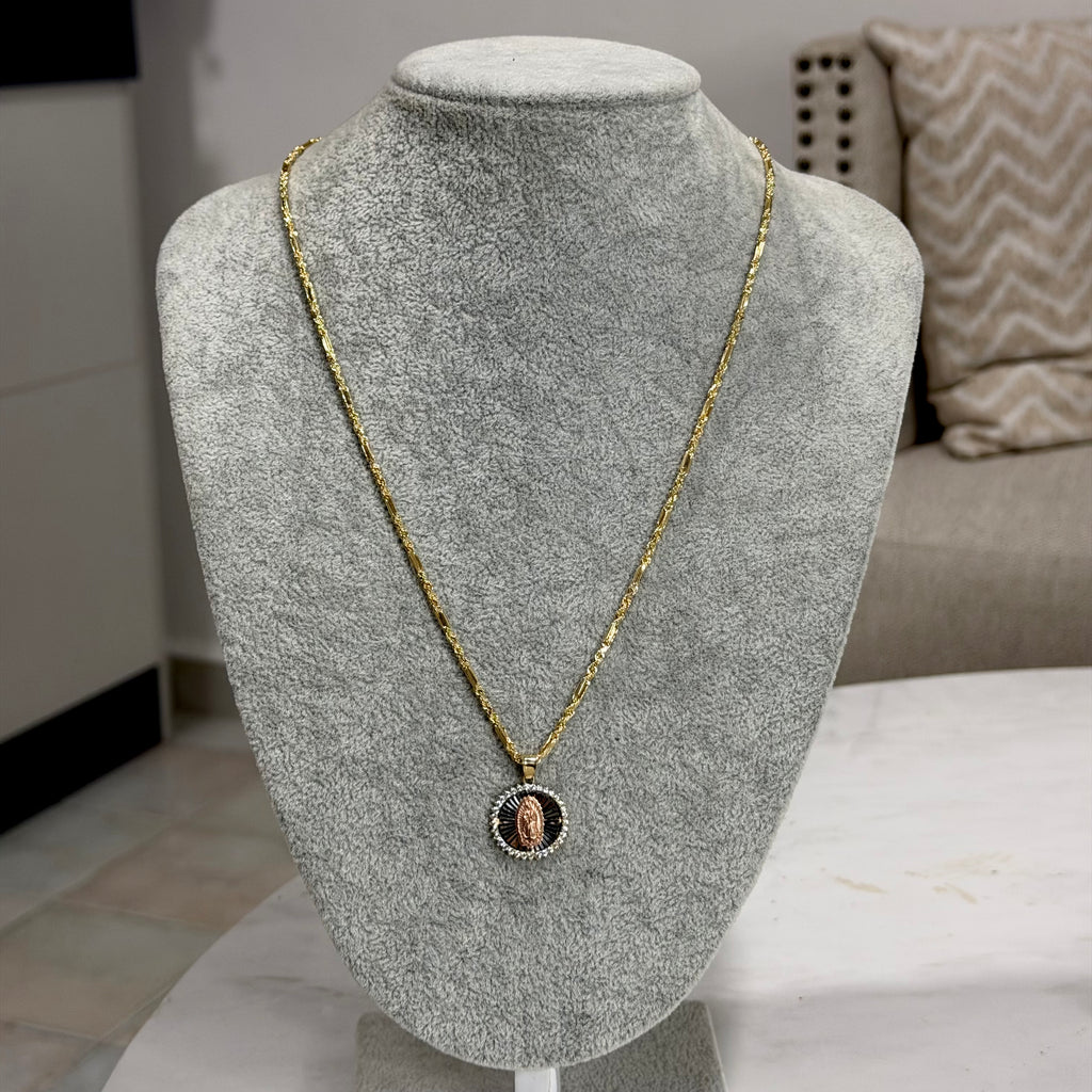 Cadena Torzal Fígaro + Medalla Oro 10K