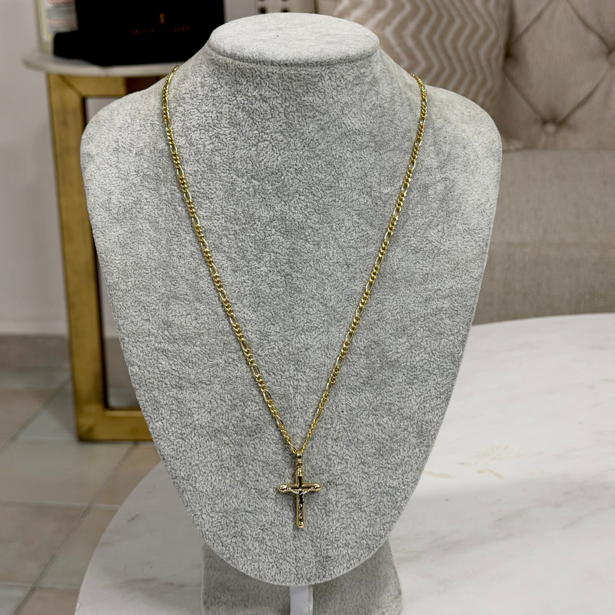 Cadena Tejido 3x1 + Cristo