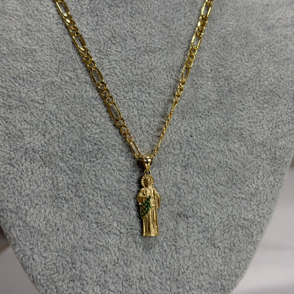 Cadena Tejido 3x1 + San Judas Oro 10K