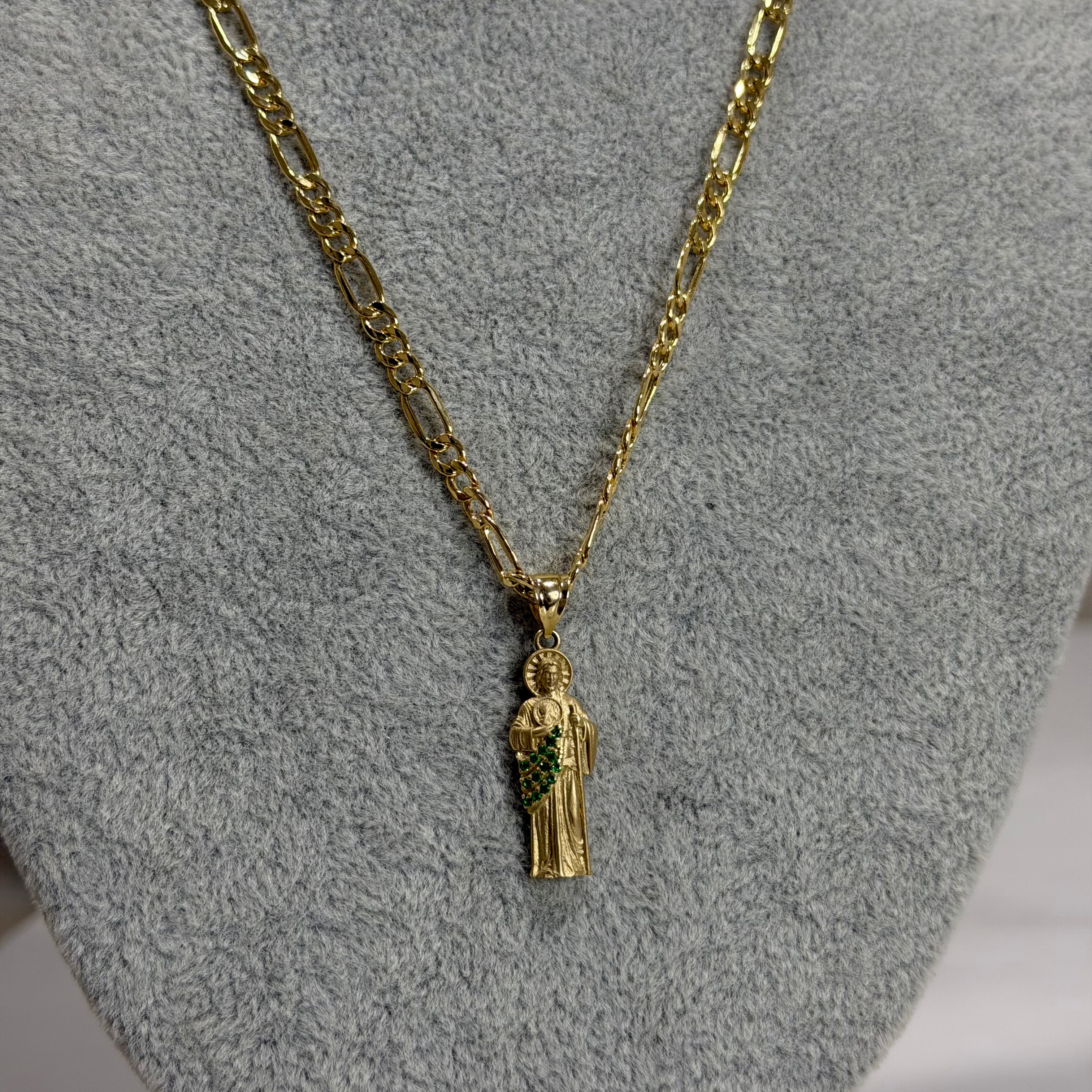 Cadena Tejido 3x1 + San Judas Oro 10K