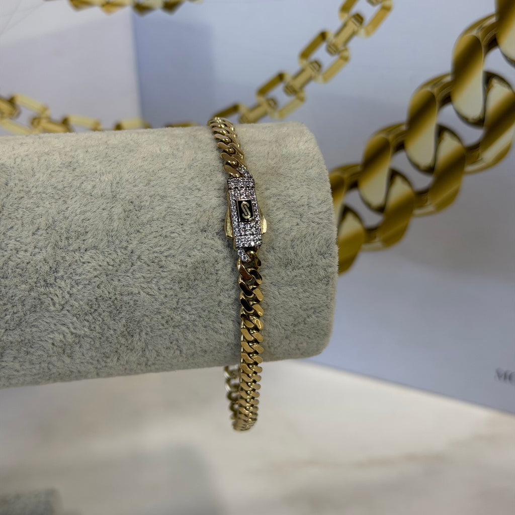 Pulso Classic Monaco Chain Oro 10K