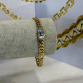 Pulso Fígaro Swarovski Baguette Oro 10K