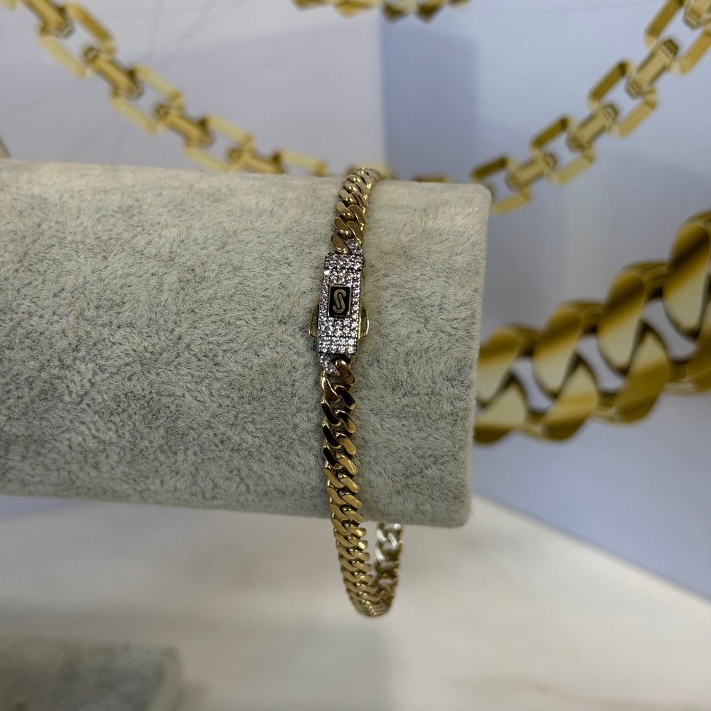 Pulso Classic Monaco Chain Oro 10K