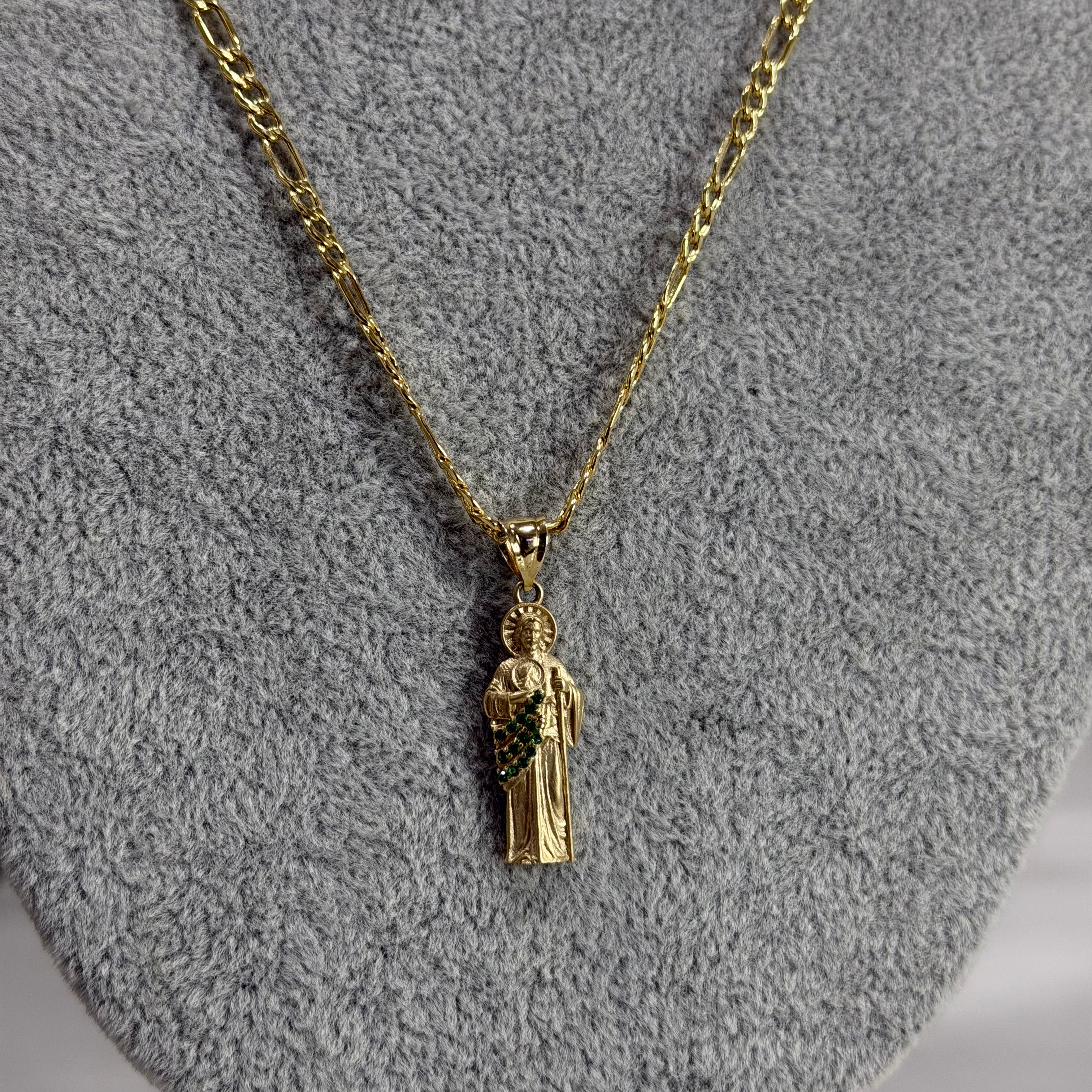 Cadena Tejido 3x1 + San Judas Oro 10K
