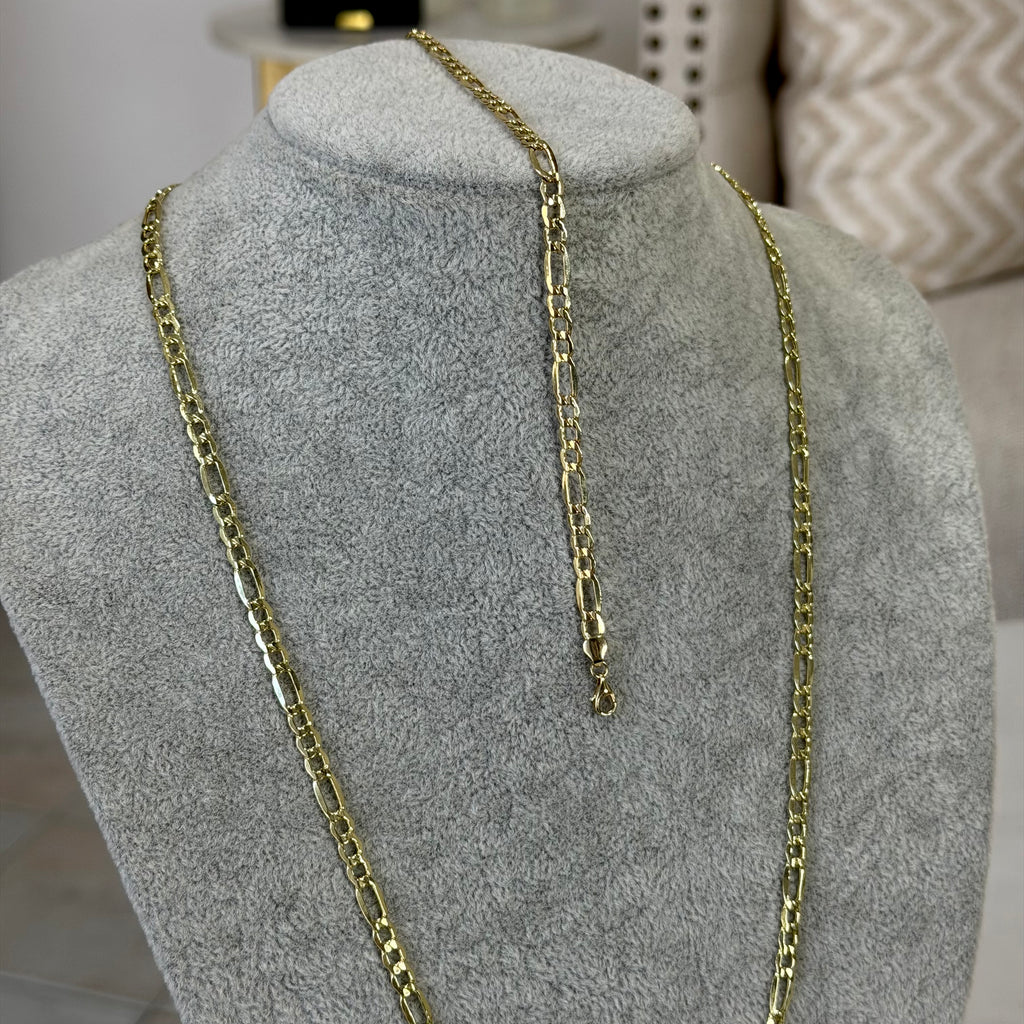 Conjunto Cadena + Pulso Oro 10K