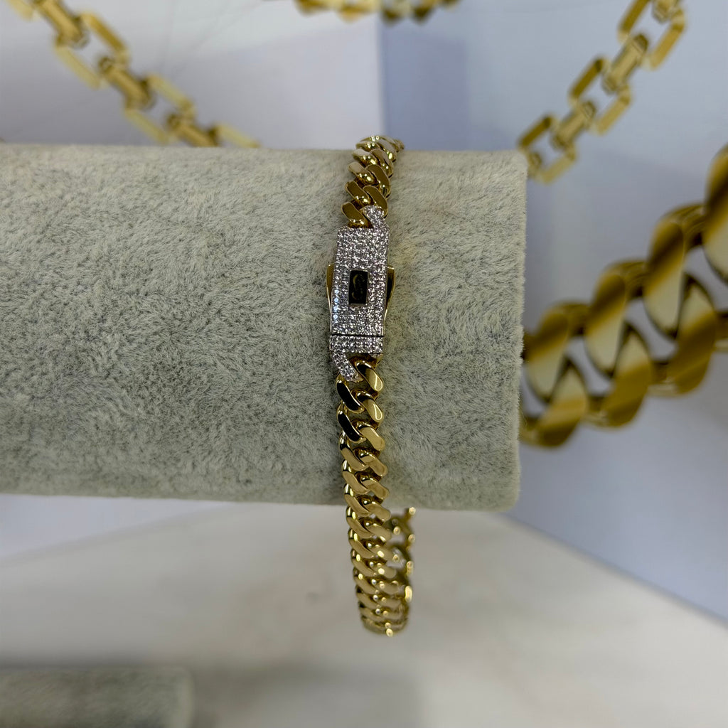 Pulso Classic Monaco Chain Oro 10K